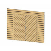 Paroi frontale avec double porte de garage 480x245cm pour carport modulable 6x5m - SOLID Ma boutique
